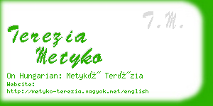 terezia metyko business card